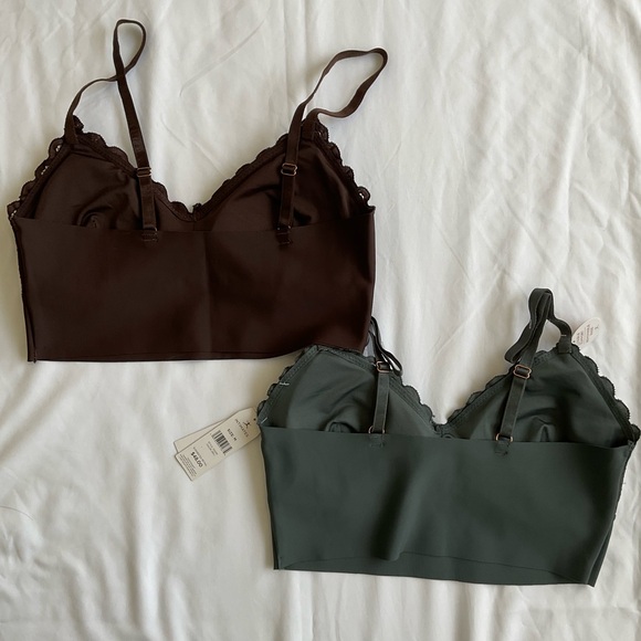 Danskin Lace Bralette Duo - Chocolate and Forest - Picture 3 of 4